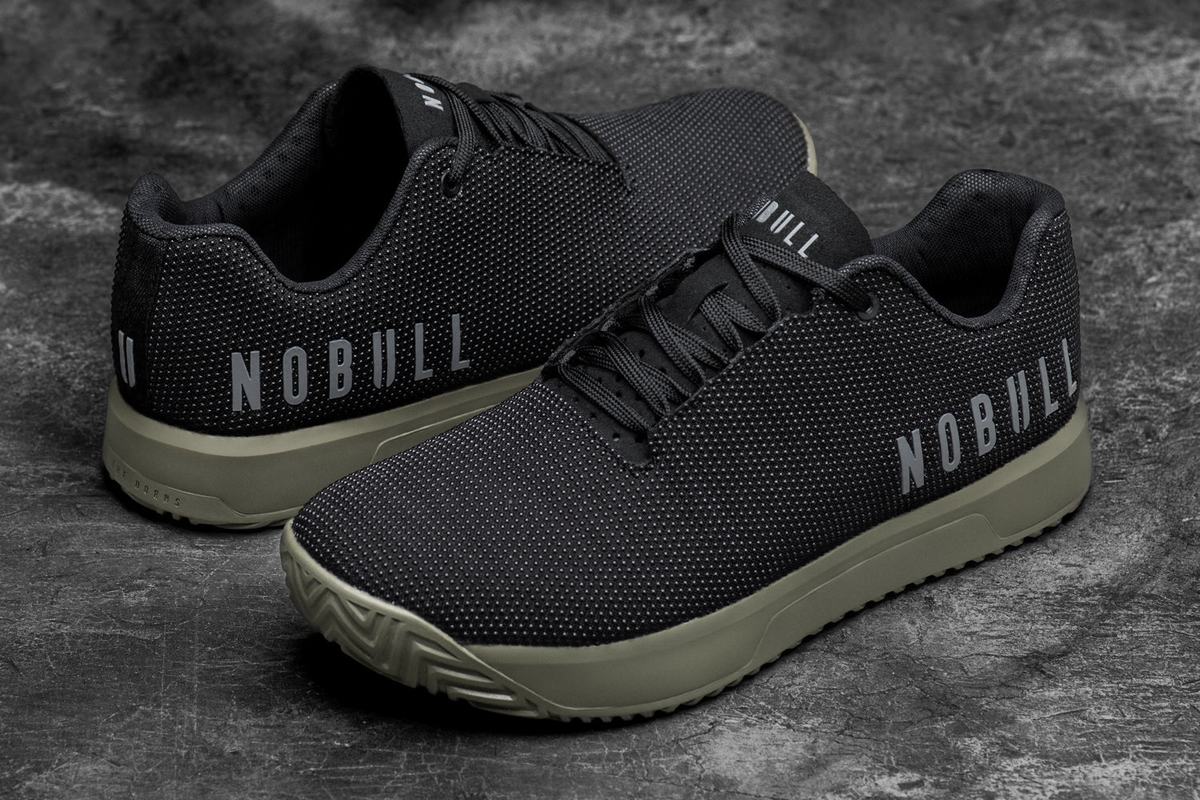 Nobull Superfabric Men's Trainers Black Dark Green | Australia (ZJ5386)